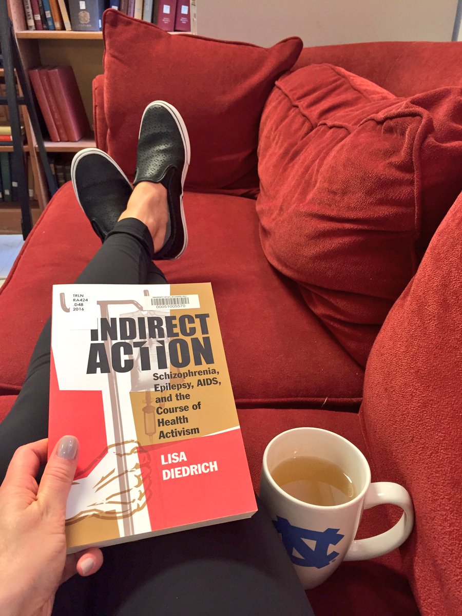 KymWeed's tweet photo. Today is a day for a #NastyWomen playlist, the #HHIVE couch, herbal tea, and @lldiedrich 's Indirect Action. https://t.co/aL2FiDLhVg