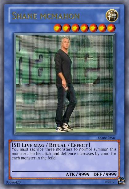 ZaidonJake's tweet photo. Hey @shanemcmahon I made this card for you . I wish you like it . You rock #SDlive #wwe 😄 https://t.co/zEbJ5AtQl1