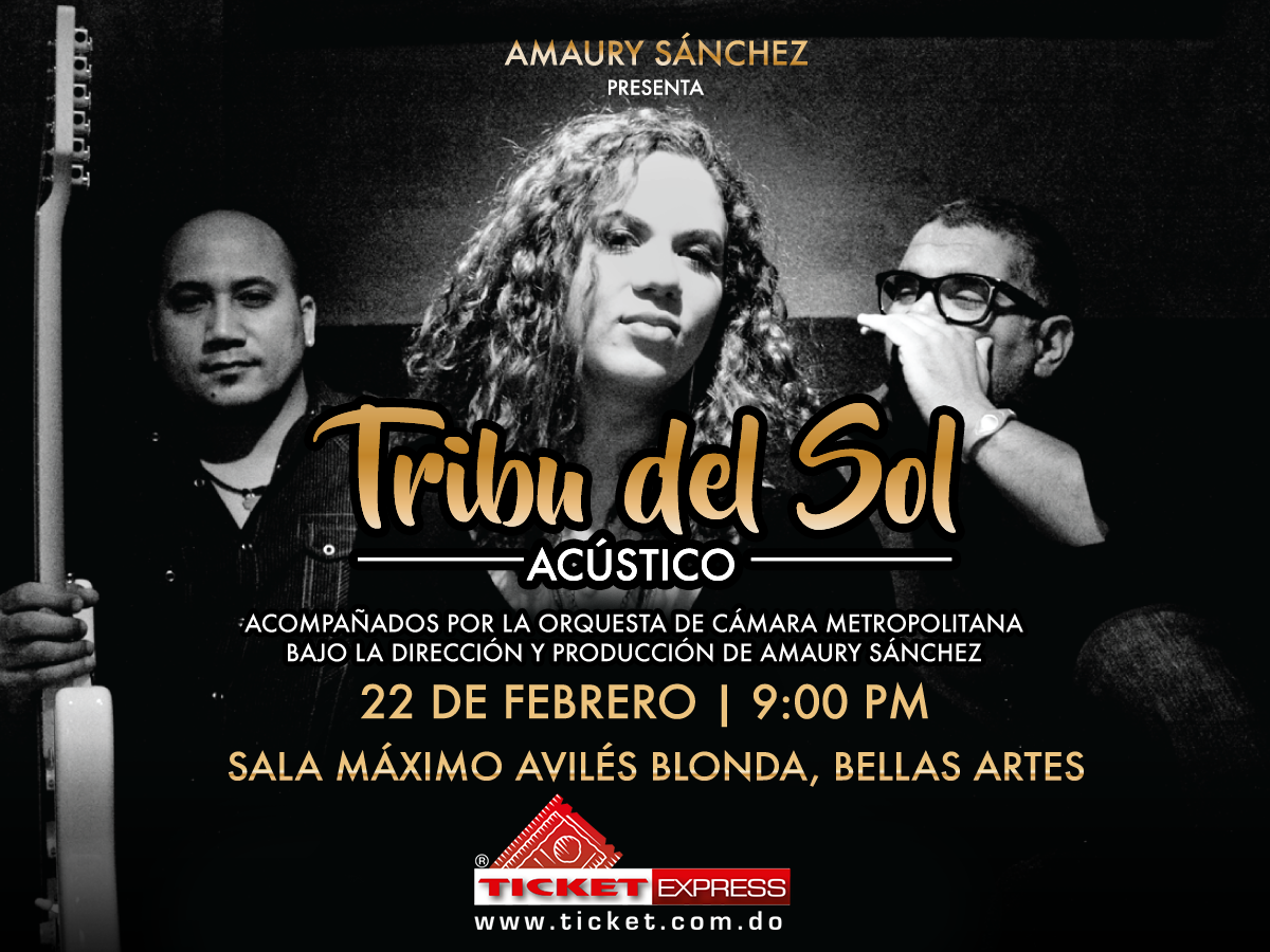 ticketexpressrd's tweet photo. ¡Boletas a la venta YA! @TRIBUDELSOL #acústico junto a Orquesta de Cámara Metropolitana. Cómpralas> https://t.co/wUbPVhbCNo @AmaurySanchezL https://t.co/BQ26sl1Uc7