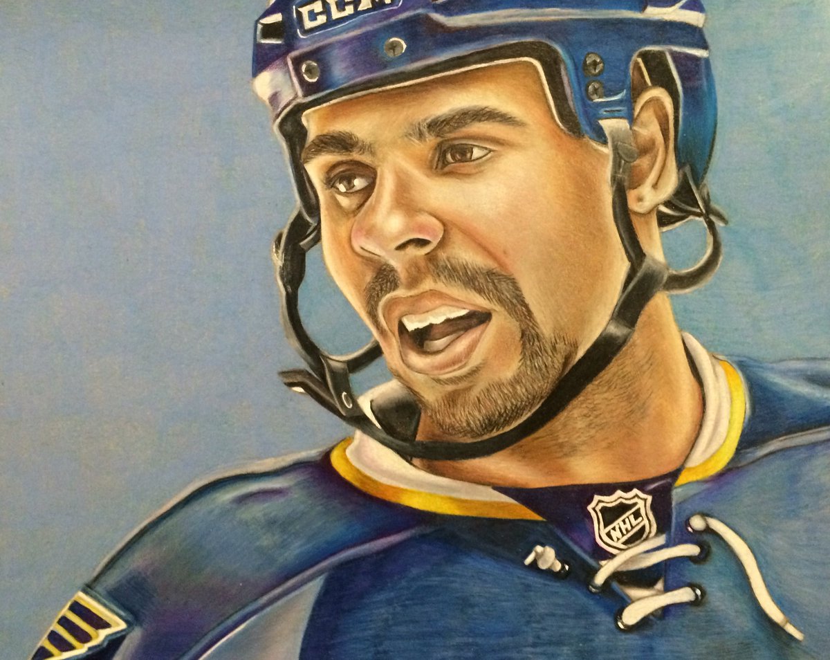 1/20/2017 Ryan Reaves @rreaves75 finished drawing. <a href="/StLouisBlues/">St. Louis Blues</a> #stlblues #MyDrawing