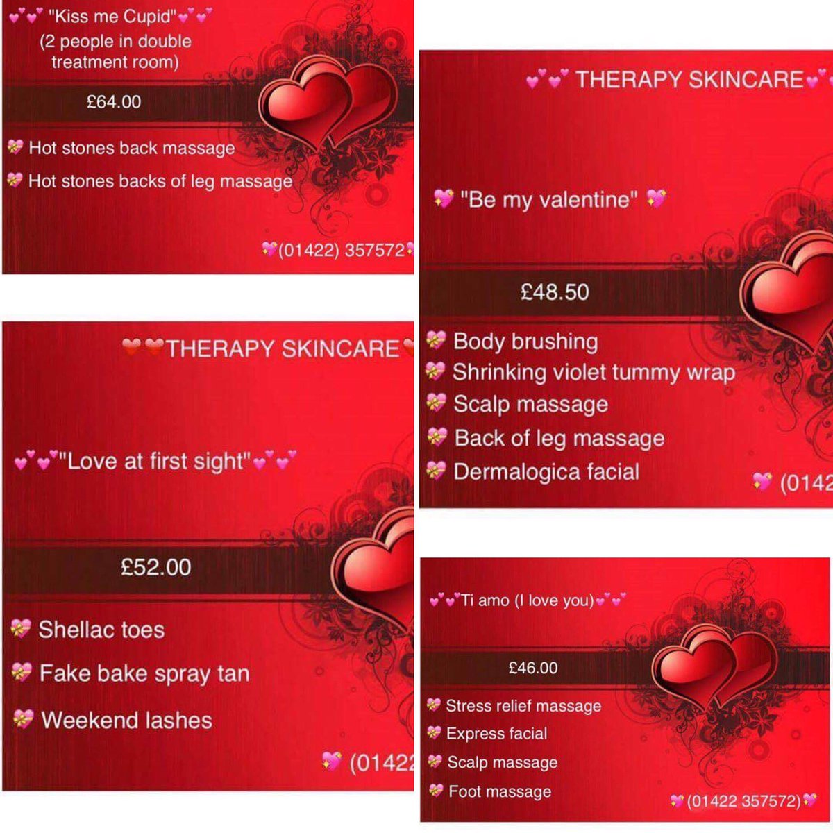 SarahatTherapy's tweet photo. Valentines offers @therapyskincare with @KayaTherapySkin &amp; @Gtherapyskin #ValentinesGift  #massage #savings #beauty https://t.co/6LDFHDrVQJ