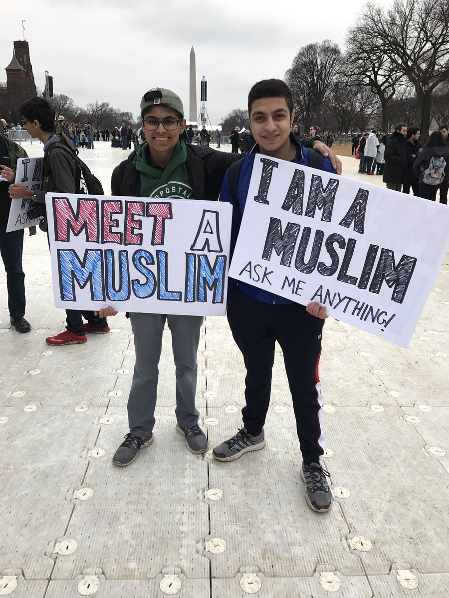 mboyle801's tweet photo. Hashim and Faran want everyone to know that Islam is a peaceful religion, and we need to support our president. @CNSmd #inauguration2017 https://t.co/SH01vlhPis
