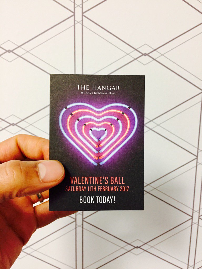 Valentines Ball <a href="/milsomhotels/">MH&R</a> <a href="/HangarKesgrave/">Hangar Kesgrave Hall</a> <a href="/kesgravehall/">milsoms kesgravehall</a> Tickets moving quickly!! #ValentinesDay #tickets #party