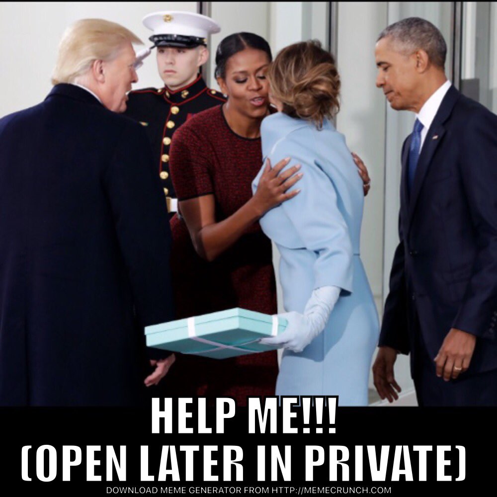 Tiffany box contains untraceable cell phone, key to safe deposit box, &amp; distress code word #InaugurationDay #freemelania