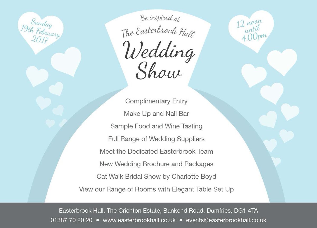 FJSgraphics's tweet photo. We will be at the @EasterbrookHall Wedding Show please come and say hello #weddinginvitations #wedding https://t.co/ESIIlybWty