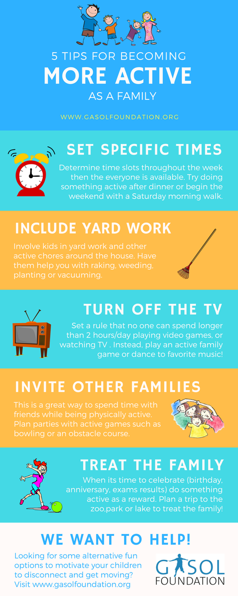 GasolFoundation's tweet photo. #HappyFriday Use these #ActiveTips to bring #healthy changes into your family's busy schedule. 0 Excuses, #LetsMove! #ActiveFamiliesDoBetter https://t.co/Jl4ZNFsDFu