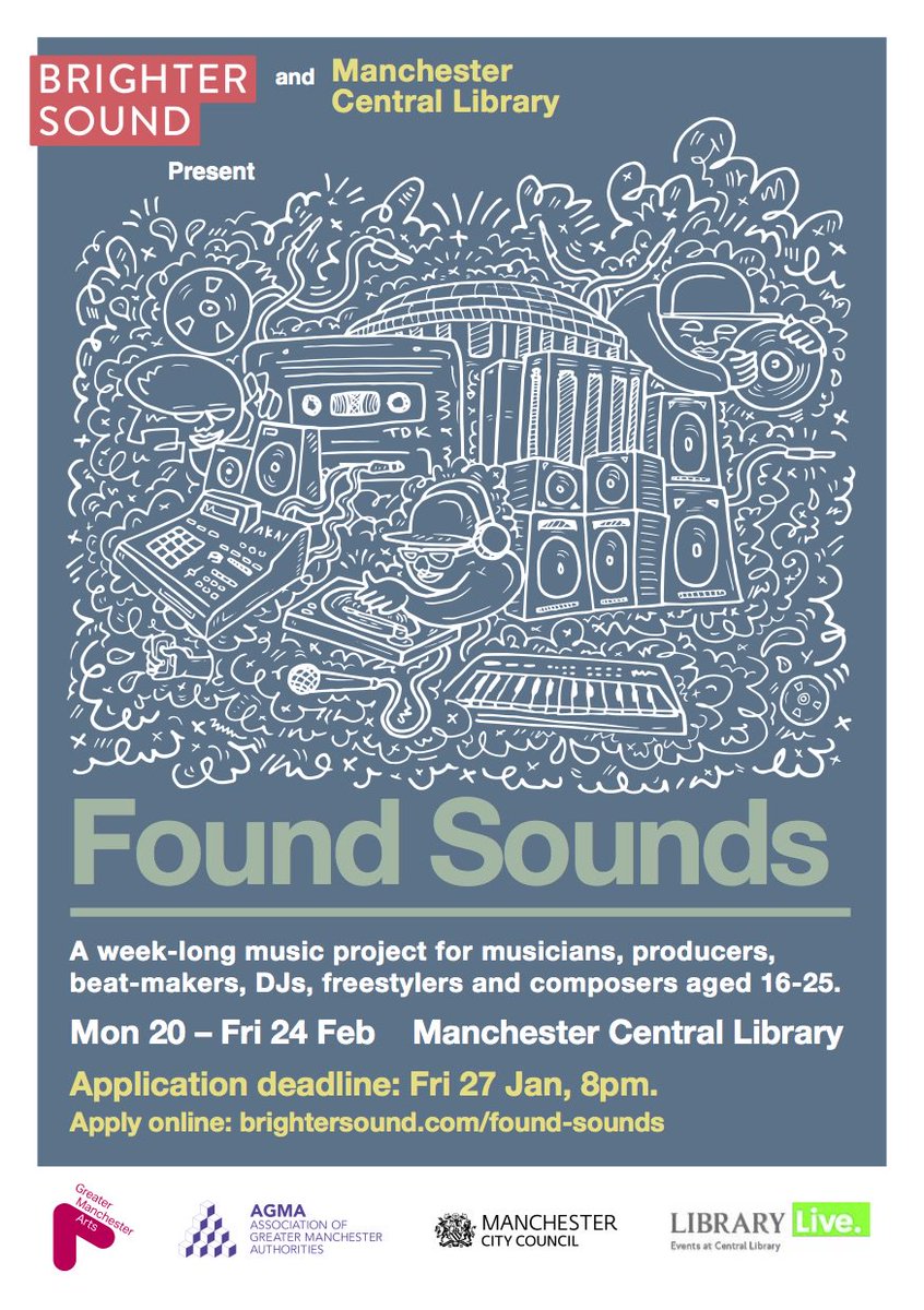 BrighterSound's tweet photo. 1 week left to get your applications for Found Sounds in! Deadline Fri 27 Jan, 8pm. Create a lasting musical legacy: https://t.co/6c9AMrxbvc https://t.co/BvMPUQGzhf