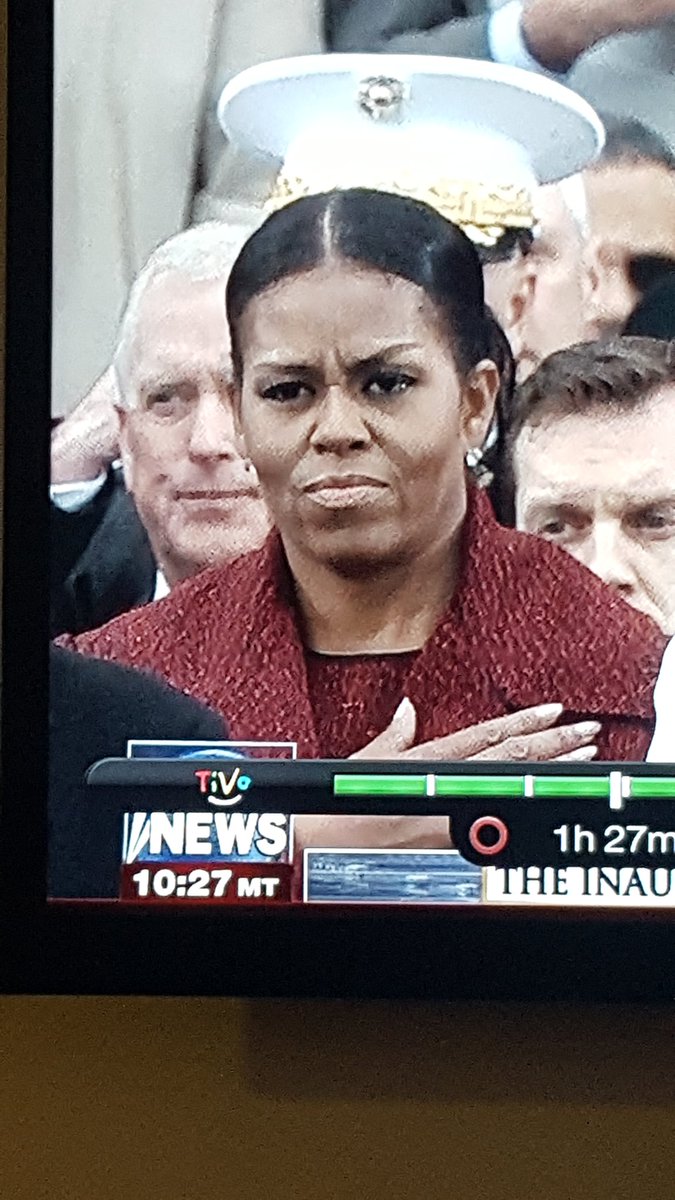 RLewisCar's tweet photo. #hahaha #TrumpInauguration #trump2017 #PresidentTrump  someone dont look happy lmao!!!! Bye bye obama!!!!😂😂😂😂😂😂 https://t.co/Fdfml1DW5b