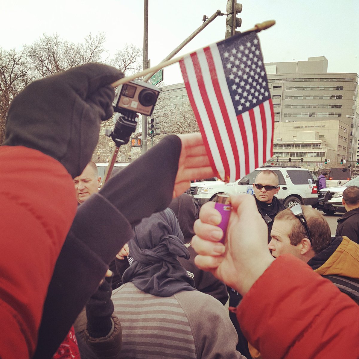 DAM_Collective's tweet photo. On the scene of Disrupt J20 in so-called denver #notmypresident https://t.co/q4V3OLMnaJ
