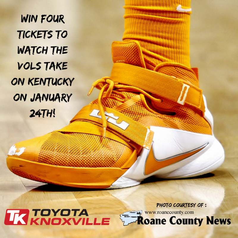 ToyotaKnoxville's tweet photo. Retweet this post and follow @ToyotaKnoxville for a chance to win four tickets to the Tennessee versus Kentucky men's basketball game! https://t.co/lgEeZV83OQ