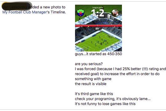 MyFCManager's tweet image. Wonder what this game is? Its not MyFCM, no lazy programming here.