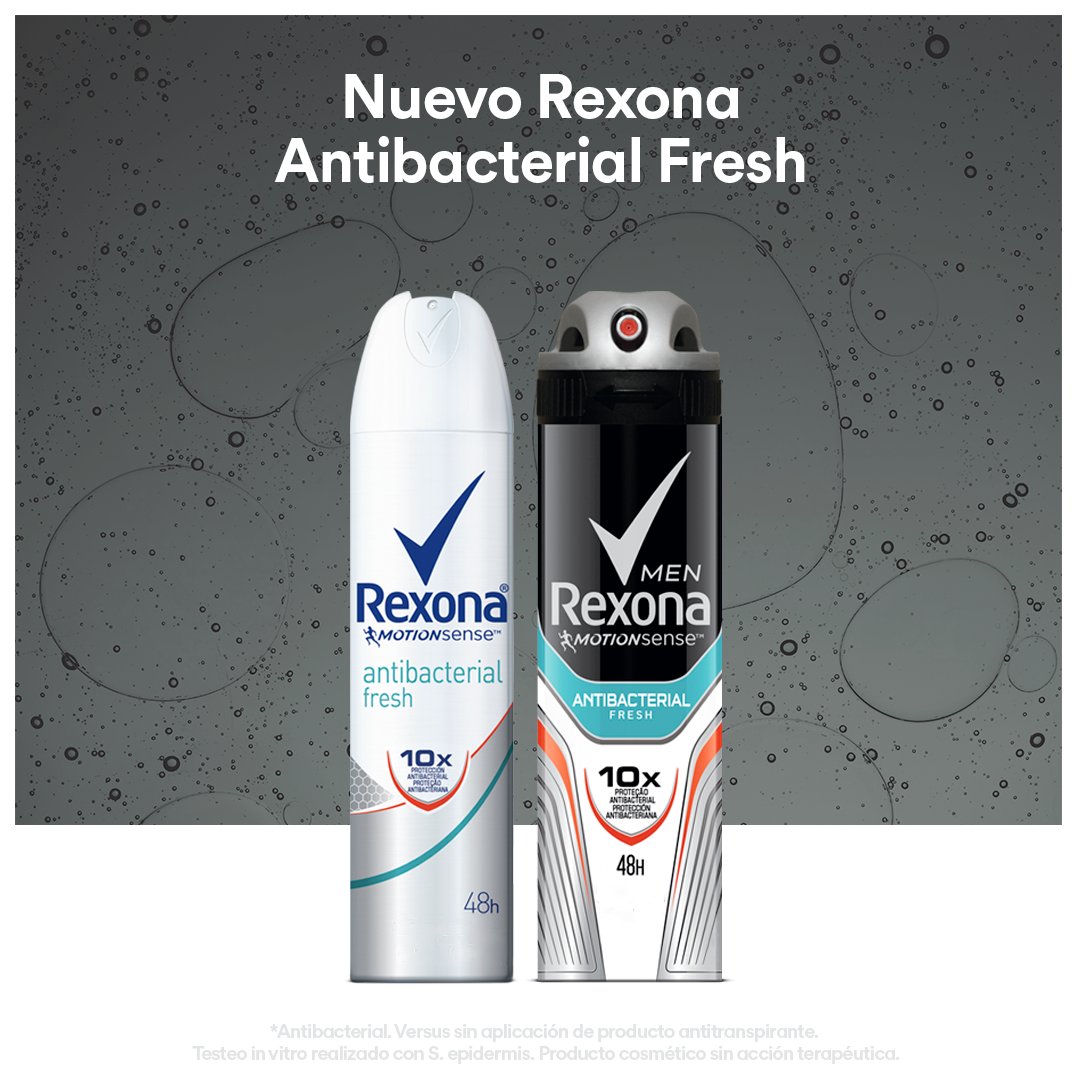 ¡Seguí moviéndote! El nuevo Rexona #AntibacterialFresh te protege en un 99,9% de las bacterias que causan el mal olor.