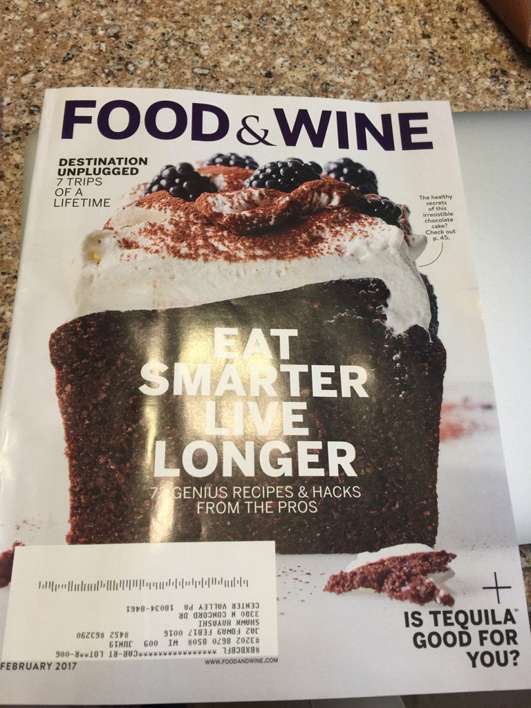 ShawnKentHayash's tweet photo. Outstanding issue of Food&amp;Wine! Nilou you rock! https://t.co/0SpAyk2KQN