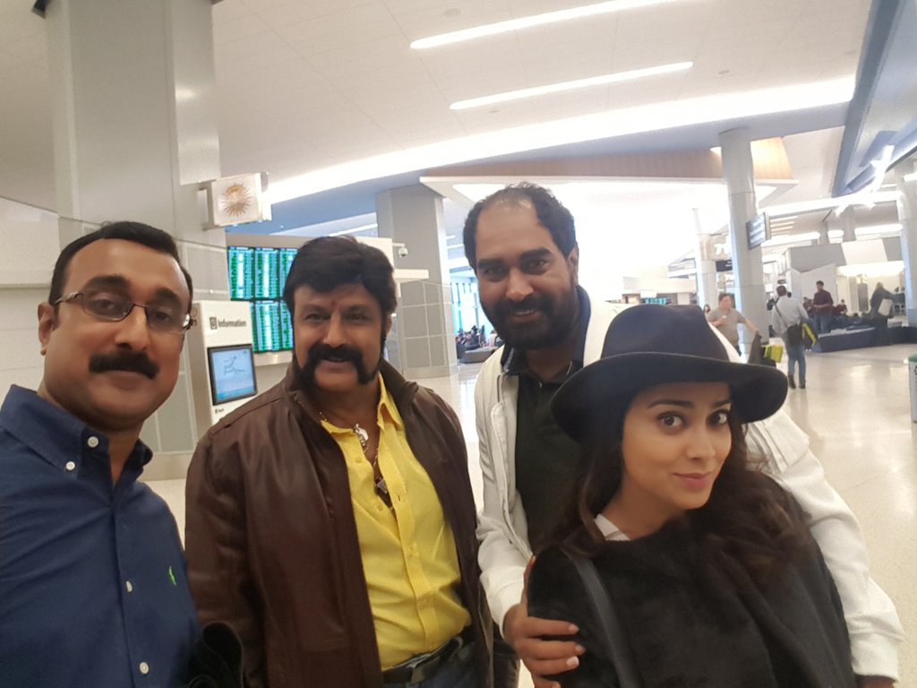 thank you SFO. now flying to dallas with the stars of #GautamiPutraSatakarni