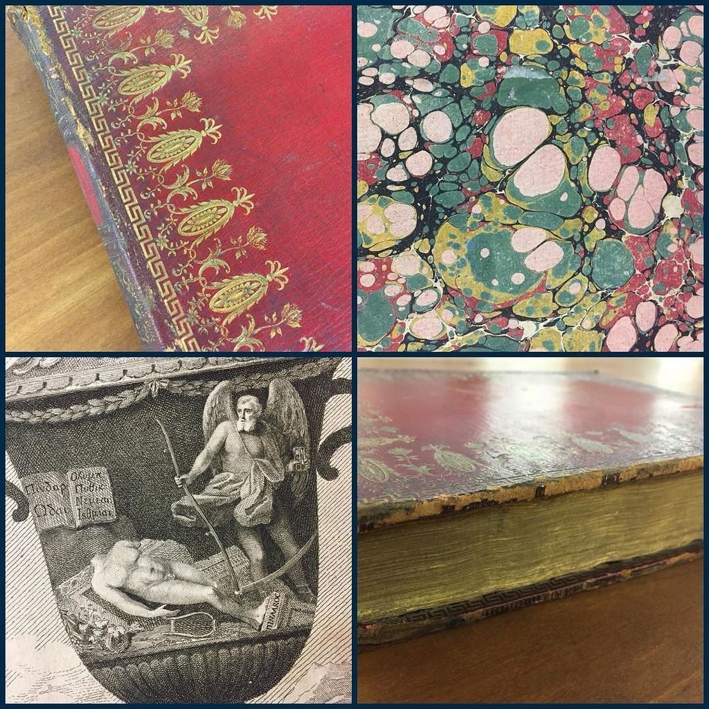 SusanFalciani's tweet photo. What a beautiful #contemporarybinding! That gilt, the marbling.....the headless man? "The … https://t.co/BduQKL19YJ https://t.co/pMnbVjcKen
