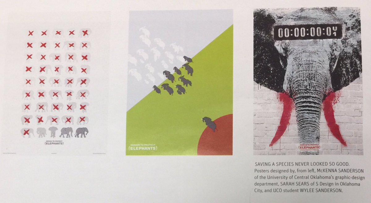 Favorite 'S' Designers in @readartdesk this is badaSSS @mck_sanderson @sdesigninc @WyleeS #okcontemporary @WildAid #gooddesignmatters 🐘🐘🐘