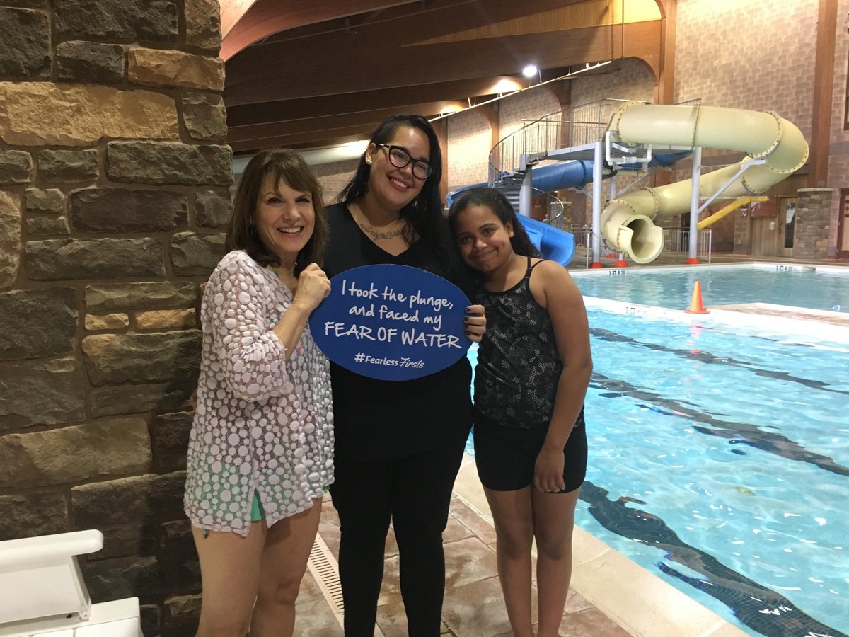 IBX's tweet image. #FearlessFirsts winner @csharpe_c overcame her fear of water thanks 2 IBX, @pfvYMCA &amp;amp; @luanncahn! Follow #FearlessFirsts to see her journey!