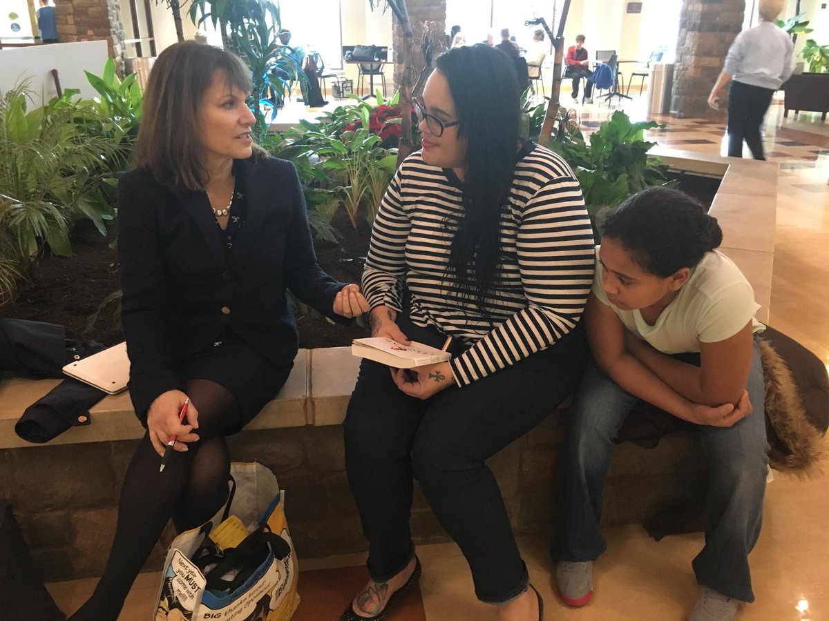 IBX's tweet image. .@luanncahn provides some 1:1 coaching to encourage @csharpe_c to not let fear get in the way of trying something new. #FearlessFirsts