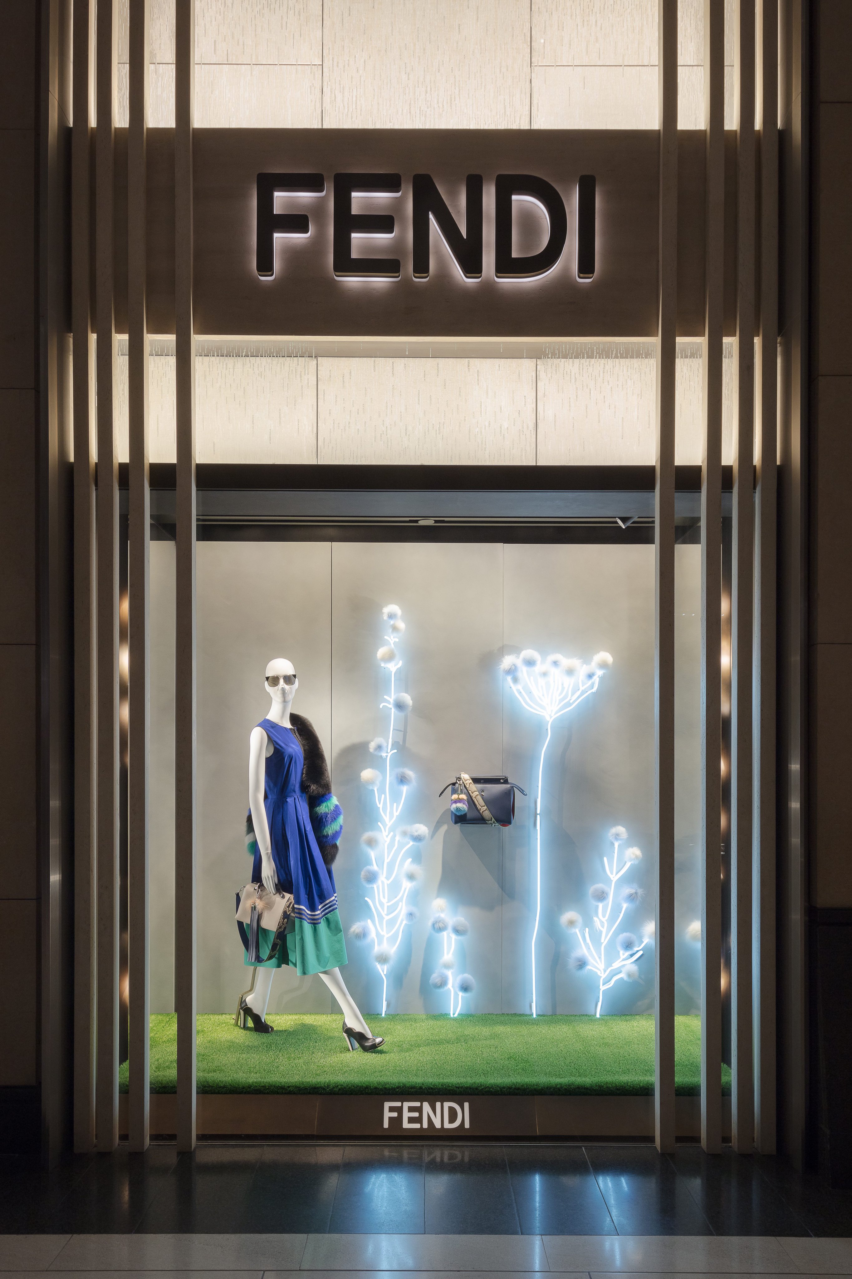 Fendi on X: Fendi boutique windows are illuminated by the