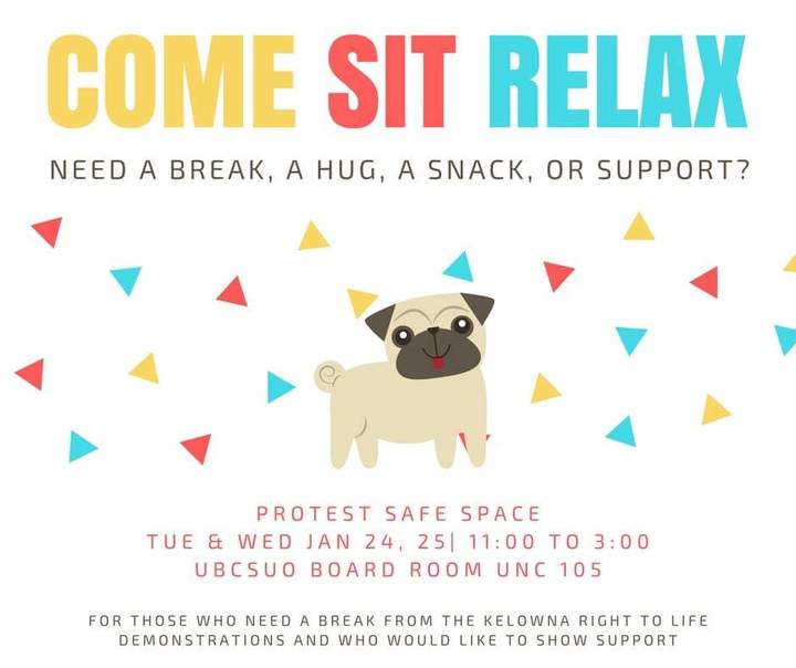 UBCOWRC's tweet photo. Kelowna Right to Life will be demonstrating on our campus Tuesday and Wednesday. The WRC will be providing a safe space for all students. https://t.co/e43lz0f4WW