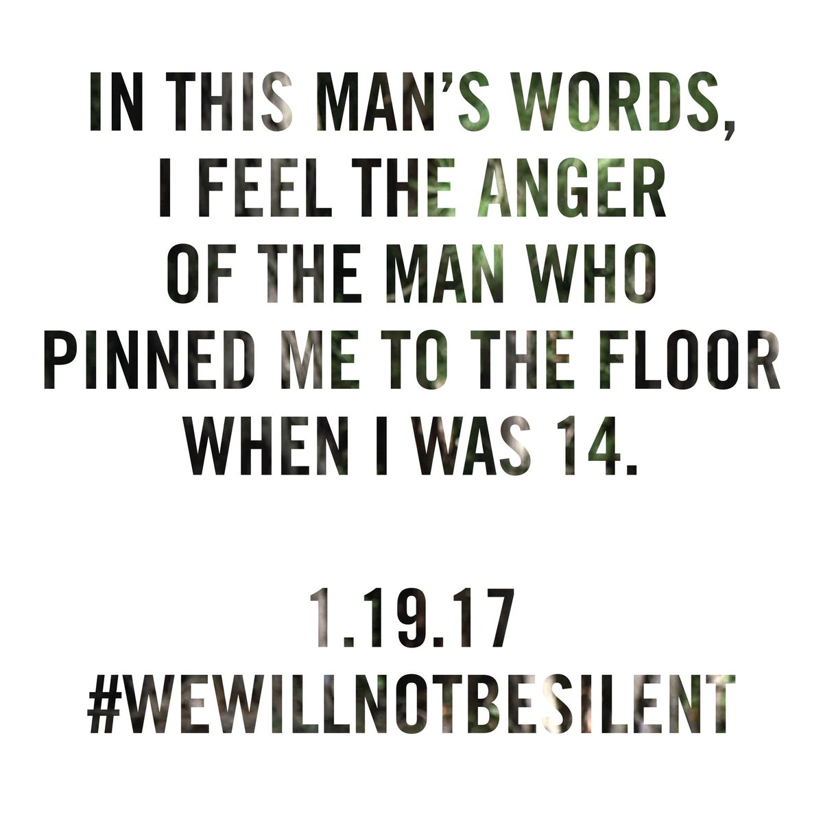 DiscloseSilence's tweet photo. Video featuring words of survivors of #genderbasedviolence https://t.co/aom3Uwv2Ci? #Inauguration #wewillnotbesilent #trump @UpsettingRape https://t.co/tYHgMrRkLR