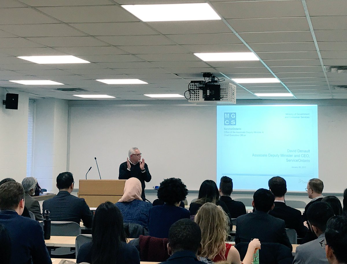 uoftmpacc's tweet photo. Kicking off #MPACC2017 with opening remarks by @ServiceOntario's CEO David Denault and @cityoftoronto's sr. info analyst Mohamed Khadim https://t.co/7JcgiT32Gu