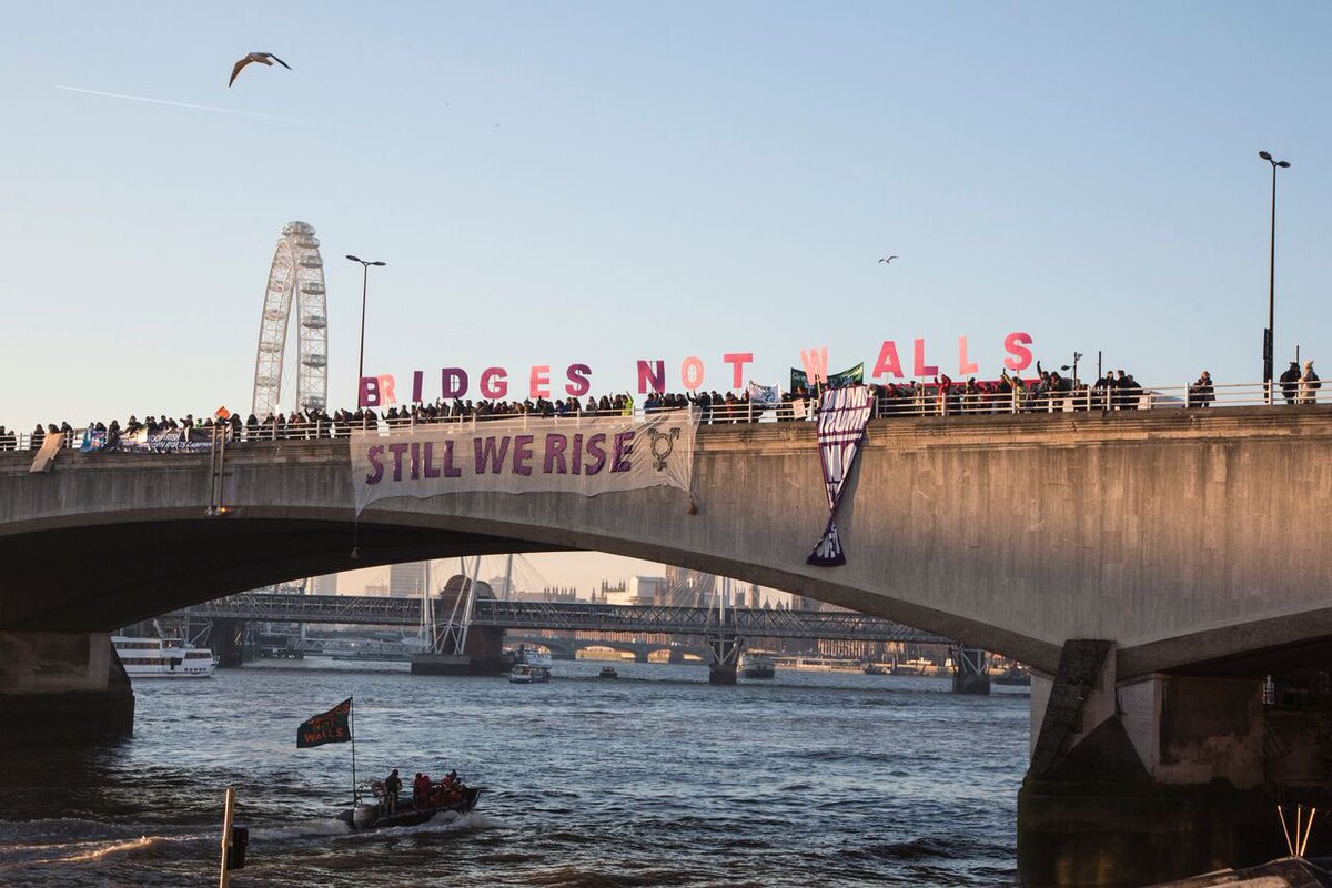 barbslgbt's tweet photo. BRIDGES NOT WALLS. I LOVE THIS. https://t.co/0tX8FevVRu