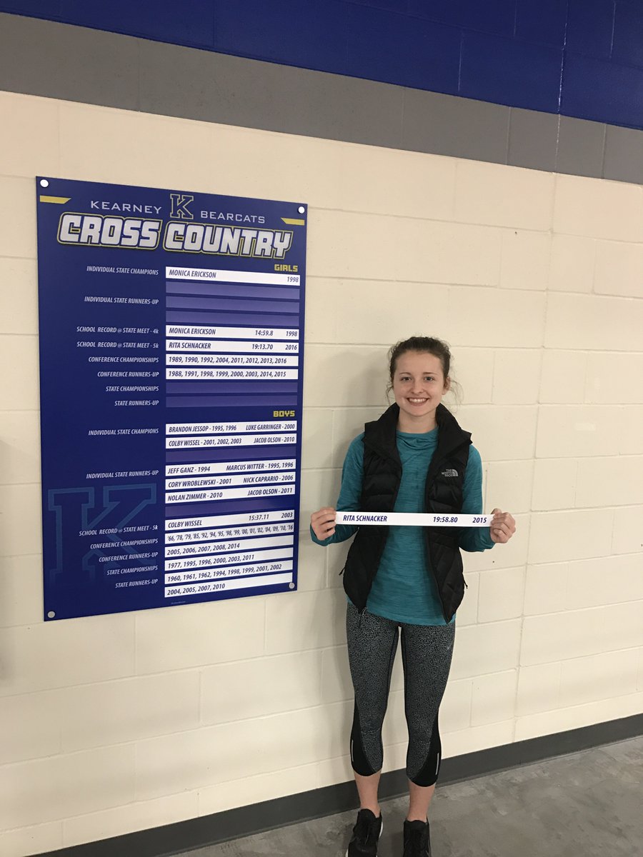 MStineNorrisAD's tweet photo. #khsbearcatnation is proud of Rita Schnacker for breaking her own School Record at the State Cross Country Meet!  19:13.70.  Well Done! https://t.co/3RaM2UIIZy