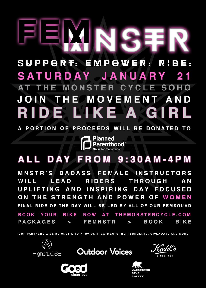 jessetyler's tweet photo. If you're in NYC tomorrow - support @PPFA by joining a class at @TheMonsterCycle > https://t.co/o1H8KdlNQd https://t.co/WC4h7edqq9