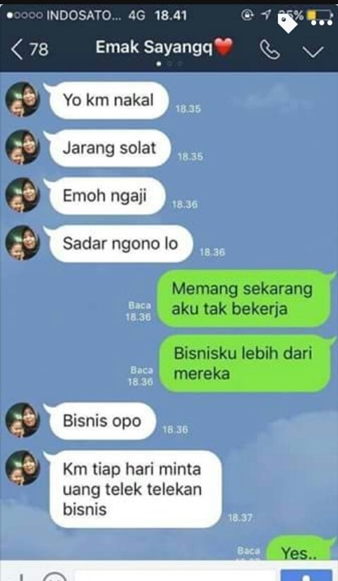 Chat ibu dan anak