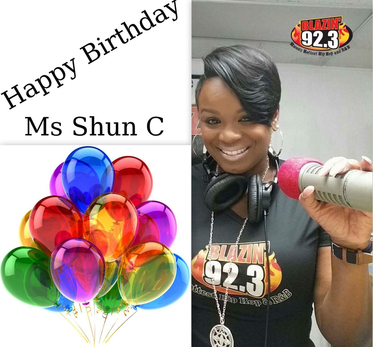wearemacon923's tweet image. Help the Blazin' 92.3 Family wish a Hip Hop Happy Birthday to @MsShunC 
#TeamBlazin #Blazin923Macon  #MsShunC #MsSundaysNoonTo6 #Birthday