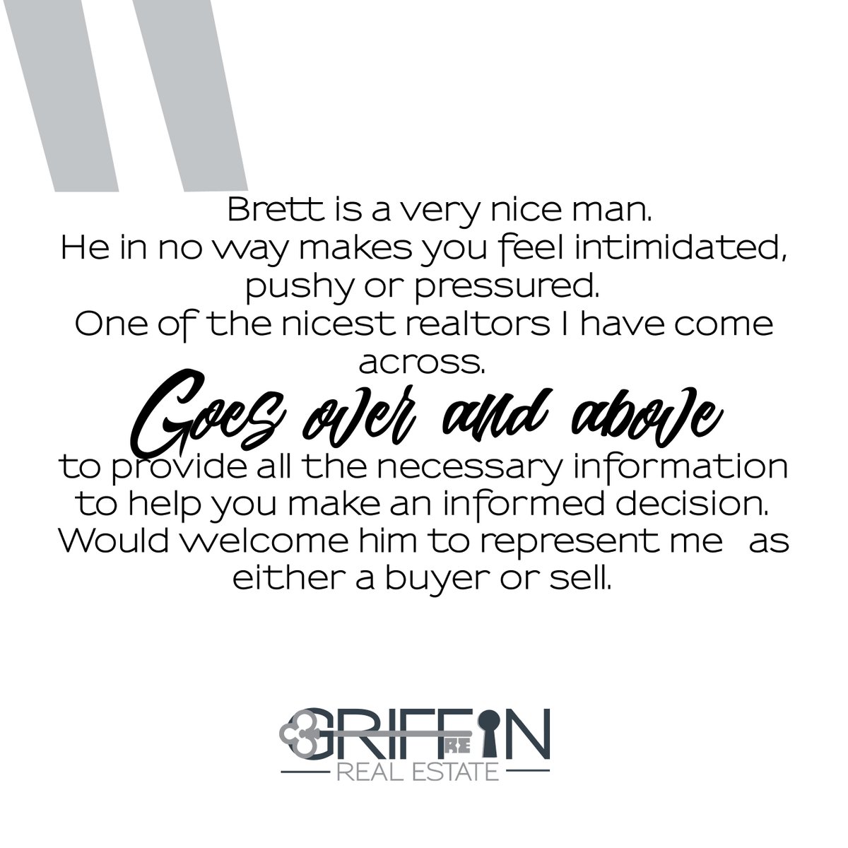 griffinrecir's tweet photo. This is my #fridayfeeling: #appreciation! Thanks for the wonderful comment! #brettmurrell #realtor #realestate https://t.co/ZKcgoDx9h8