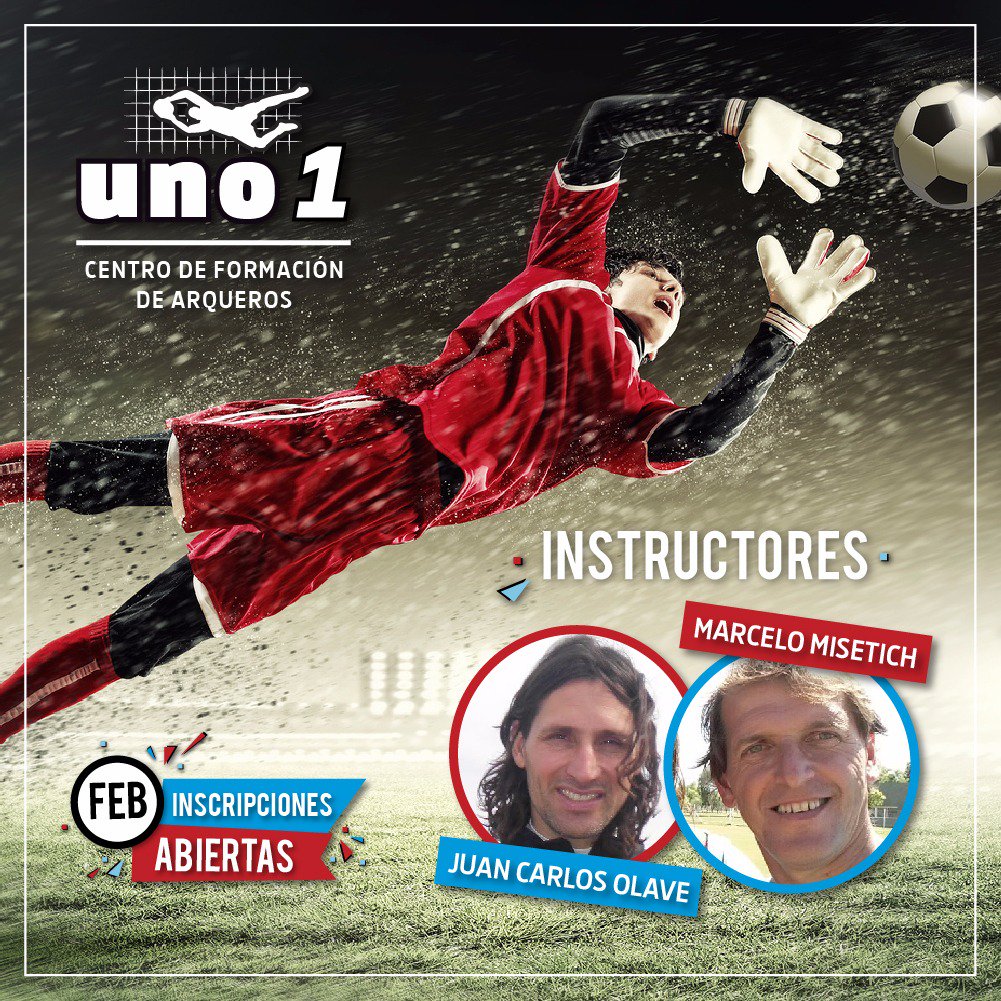 Inaugura UNO1: Centro de Formación de Arqueros
Instructores: Juan Carlos Olave  Marcelo Misetich. Complejo Chateau Te 2215676602 3516986500