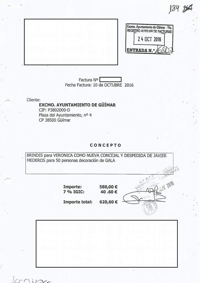 PodemosGuimar's tweet photo. Creo que sobran las palabras después de ver esta factura https://t.co/NYtQJTlnIh