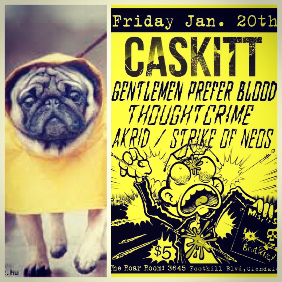 caskittmusic's tweet photo. Brave the rain and come to @theroarroom tonight!! @caskittmusic @gntlmnprfrbld @thoughtcrime !!! $5//8pm. #la #caskitt #gpb #laescalera https://t.co/1VNg3IhMBM
