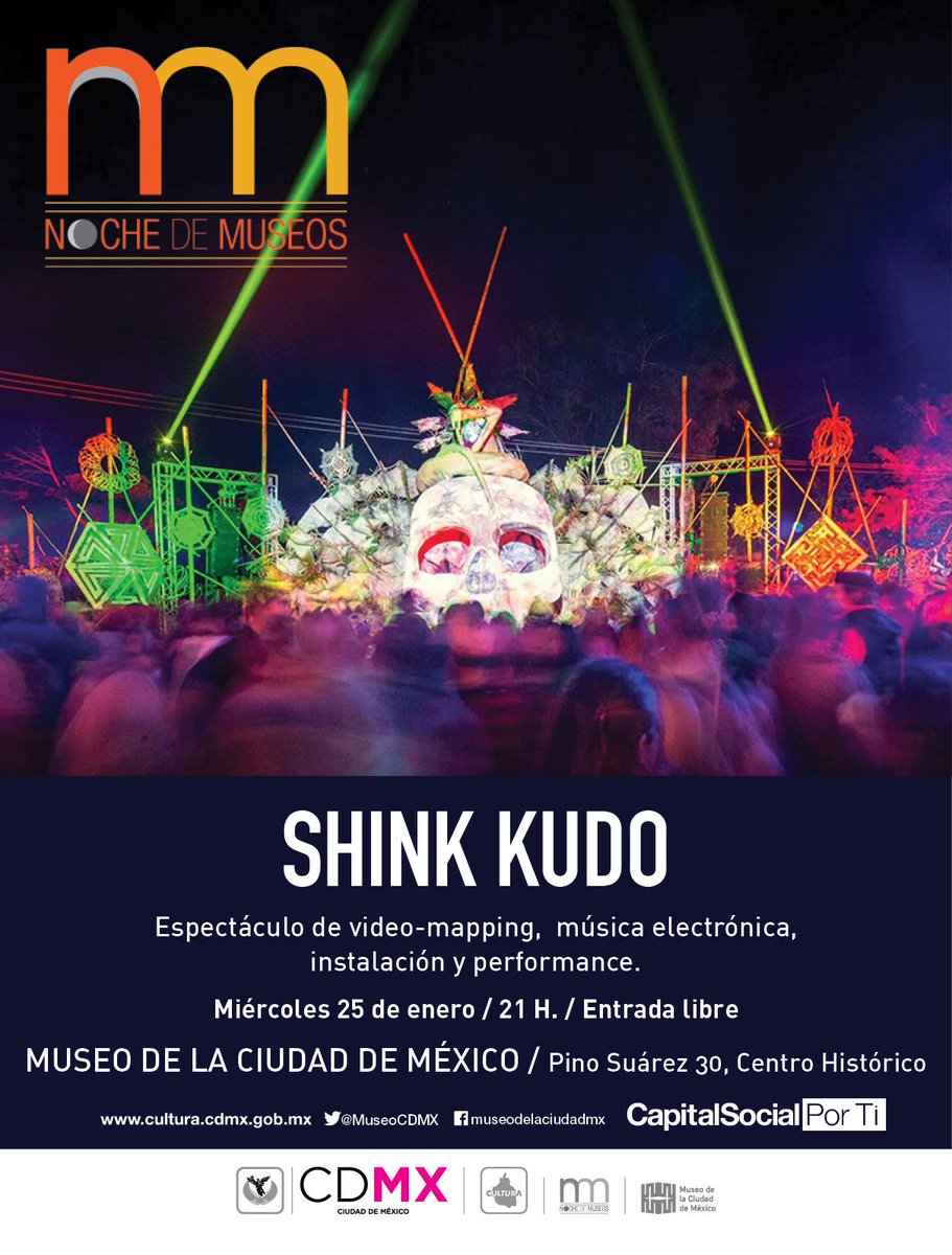 MuseoCiudadMX's tweet photo. Te presentamos a Sync Kudo (Japón) que se presenta en la @nochedemuseos el mié/25 a las 21h #Música #multimedia >> https://t.co/n3C0clsuZy https://t.co/HPSI234B0w
