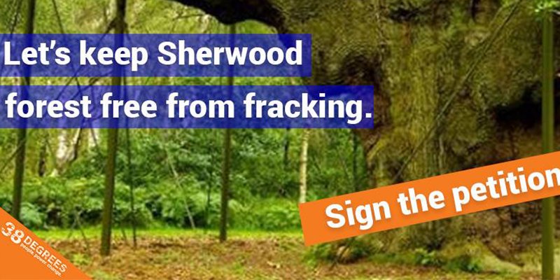38degrees's tweet image. Help keep Sherwood forest safe from fracking. SIGN and RT the petition: bit.ly/2jfFpJx