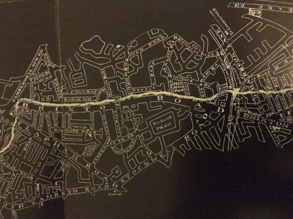 Here's a map of the underground river Effra which has burst its seal today. Nature reclaims itself! #Effra #Brixton