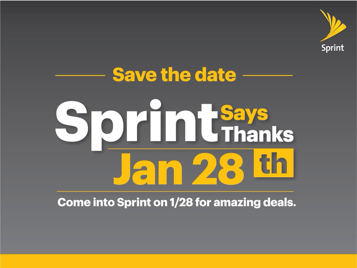 Promo_Champs's tweet photo. Start your New Year off right! Stop by Sprint on Saturday, January 28th for great deals! #SprintSaysThanks https://t.co/h5NuUs52iJ https://t.co/16ss3G0Lyw