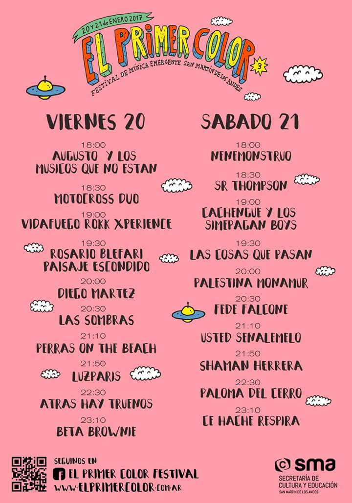 HOY @Diegomartez en el Festival <a href="/ElPrimerColorSM/">El Primer Color</a> en San Martín de los Andes junto a toda su banda!