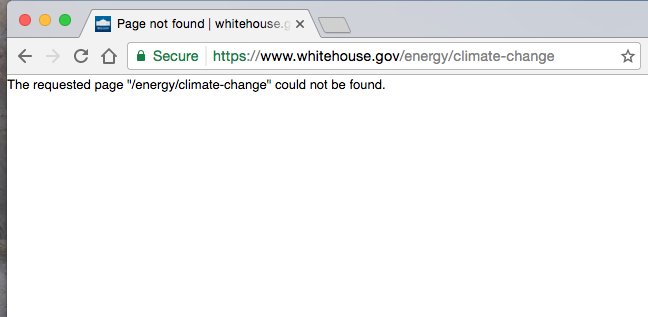 White House Removes Climate Change Webpage After Trump’s #Inauguration ow.ly/zU7f308cNWK Via <a href="/KQEDscience/">KQED Science</a>