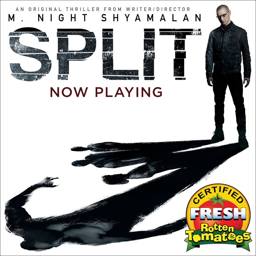 Split on Twitter "Split is certified fresh on RottenTomatoes. See