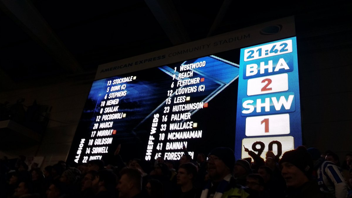 stuphoria75's tweet photo. Now THAT'S a proper football match! @NorthStandChat @OfficialBHAFC  @swfc https://t.co/pHaFB1tISX
