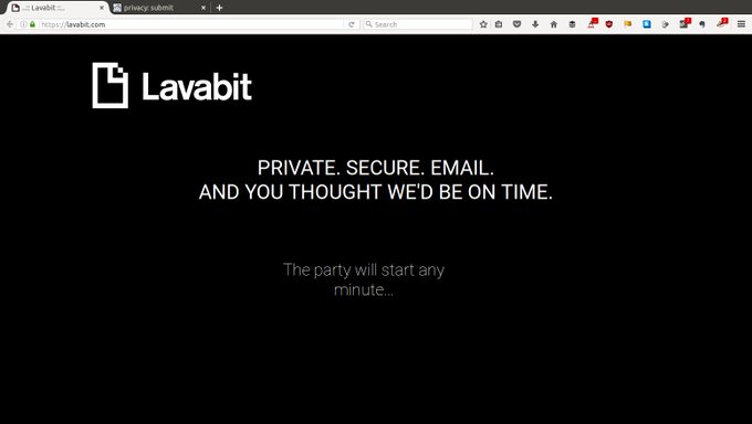 #lavabit relaunches today, but they are taking their time :) https://t.co/HpKvccrnxy<a href="/tag/lavabit"class="tags">#lavabit</a>