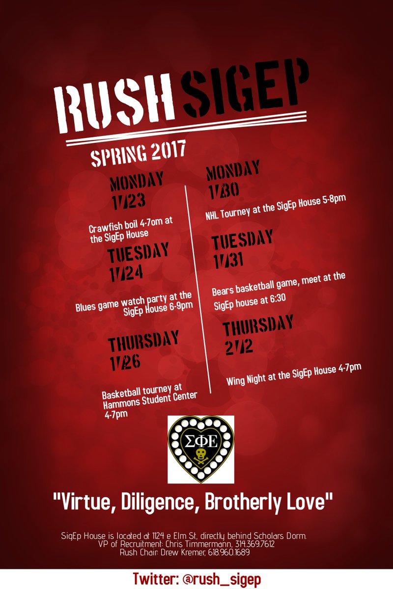 rush_sigep's tweet photo. Recruitment starts Monday, hope to see you at our events! #RushSIGEP https://t.co/GRTozrsc9S