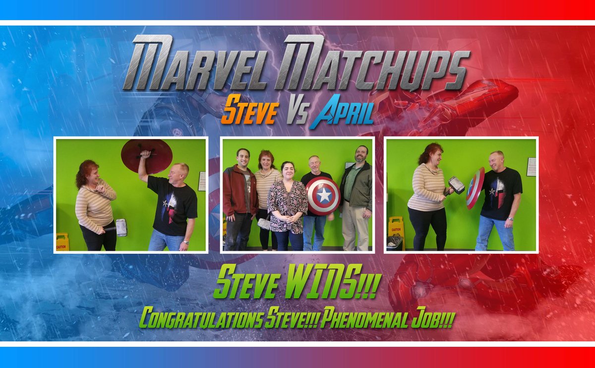 WinAs1Warriors's tweet photo. With Excellent Customer Service and An #ICanHelpYouWithThat Attitude, Steve Claims Victory In Our Latest #MarvelMatchup!!! #AwesomeATSD https://t.co/1AbQYTqiUX