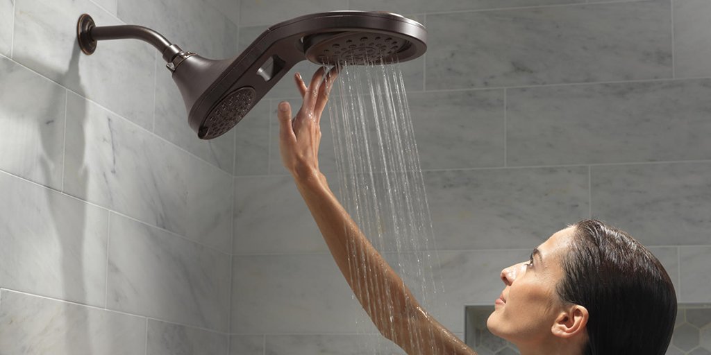 The new HydroRain™ 2-in-1 Shower Head gives you 7 ways to shower better! Click to learn more: dlta.co/DCee308cNl9