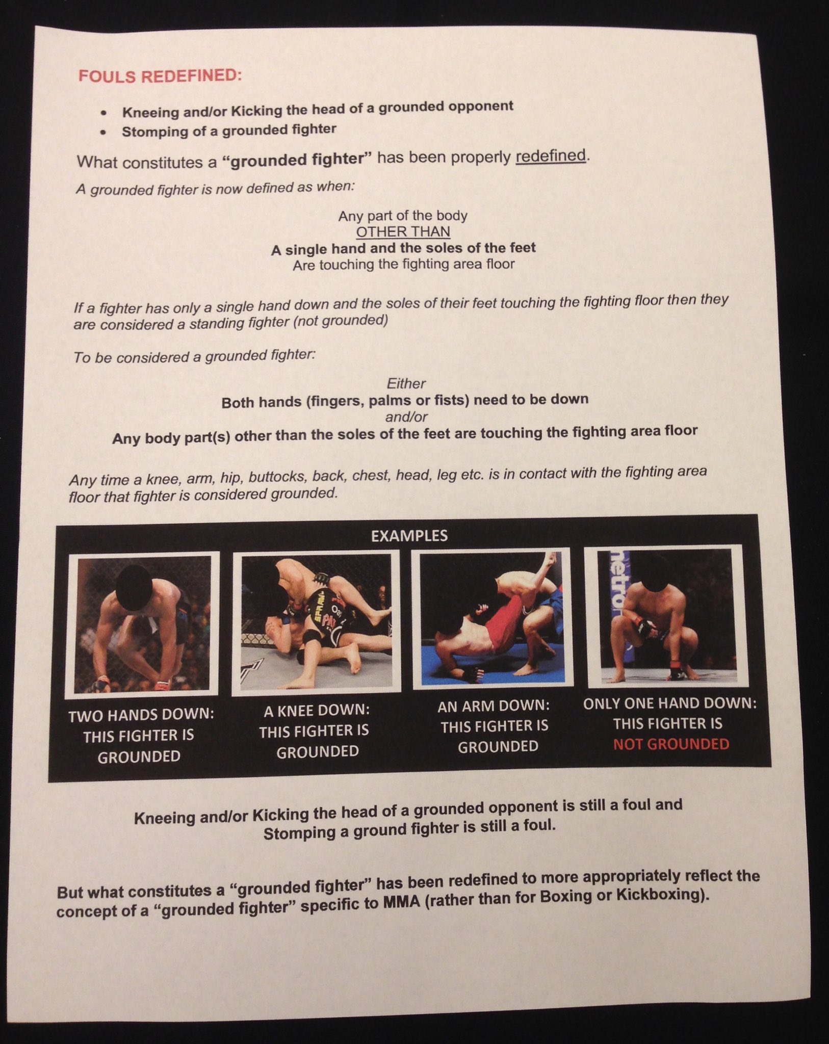 Unified Rules rule changes Manual (with pictures) Sherdog Forums UFC, MMA & Boxing Discussion
