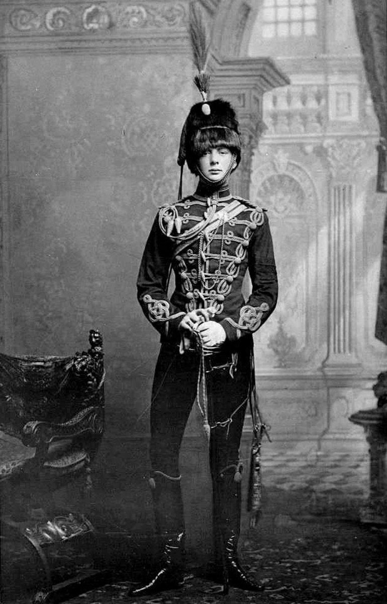 ThatsHistory's tweet photo. 21-year-old Second Lieutenant Winston Churchill of the 4th Queen's Own Hussars, 1895. https://t.co/r8dHqPuOBS