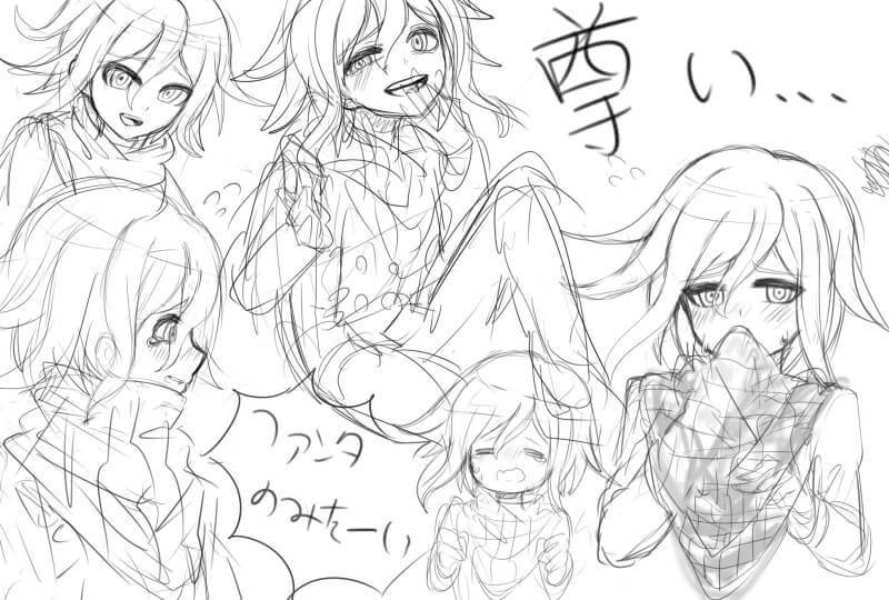 はつば ちょっと前に描いた王馬くん 体調悪いの治ったらしっかり描こう 王馬小吉 ダンガンロンパv3 絵描きの輪